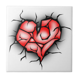 Broken & Shattered Heart Tile