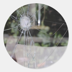 Broken show-window classic round sticker