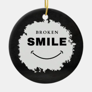 Broken Smile - Emotional Aesthetic Ceramic Ornamen Tree Decoration