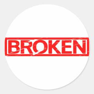 Broken Stamp Classic Round Sticker