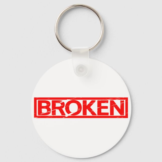 Broken Stamp Key Ring (Front)