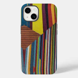broken stripes and wood iPhone 14 case