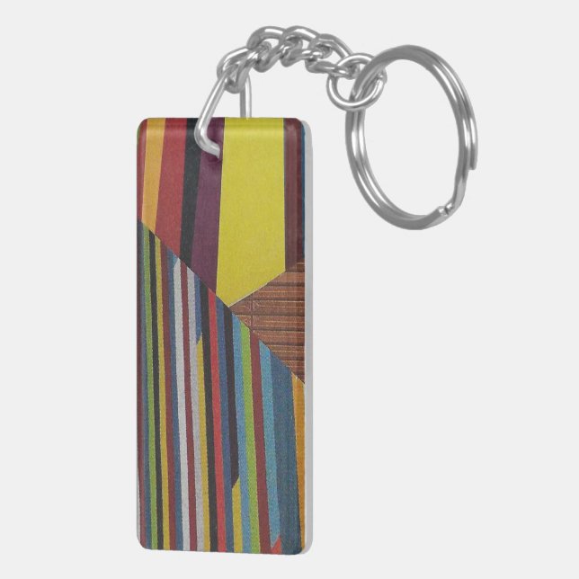 broken stripes and wood key ring (Back Right)