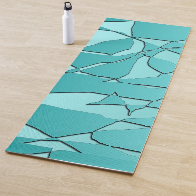 Broken Teal Yoga Mat (In Situ)