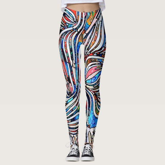 Broken Textures: Stained Glass Unity Leggings (Front)