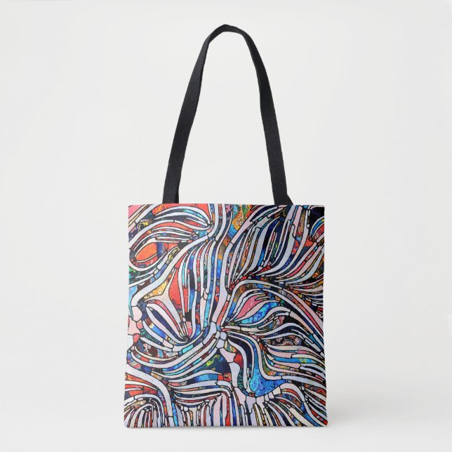 Broken Textures: Stained Glass Unity Tote Bag (Front)