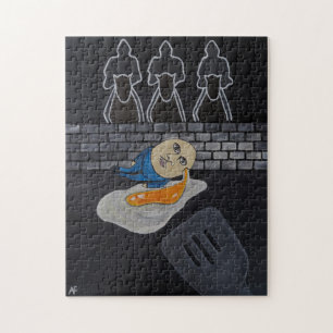 Broken Then Fried Painting by Alfred Fox Jigsaw Puzzle