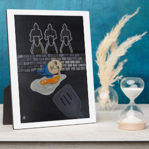 Broken Then Fried Painting by Alfred Fox Plaque