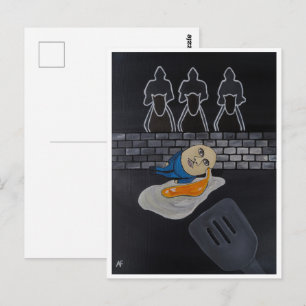 Broken Then Fried Painting by Alfred Fox Postcard