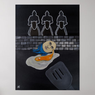 Broken Then Fried Painting by Alfred Fox Poster