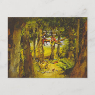 Broken threesome postcard