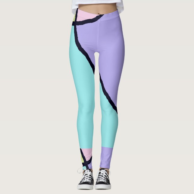 Broken Tile Misty Colours leggings (Front)