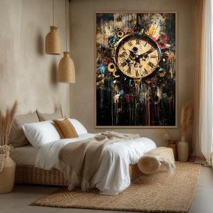 Broken Time Contemporary Expressionist Artwork Canvas Print