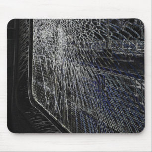 broken train window mouse mat