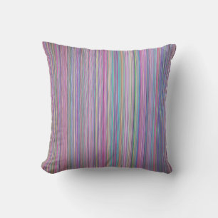 broken tv screen rainbow stripe  cushion