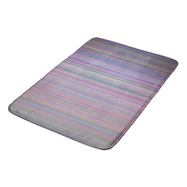 Broken TV Screen Test Pattern Bath Mat (Angled)