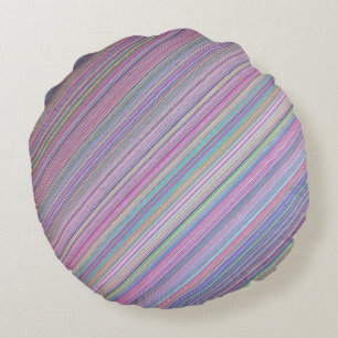 Broken TV Screen Test Pattern Reversible Round Cushion