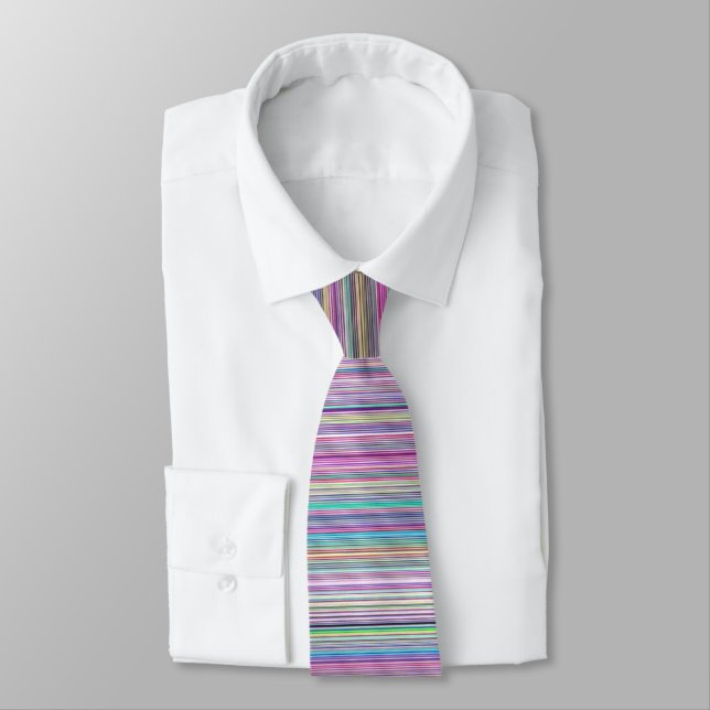 Broken TV Screen Test Pattern Tie (Tied)