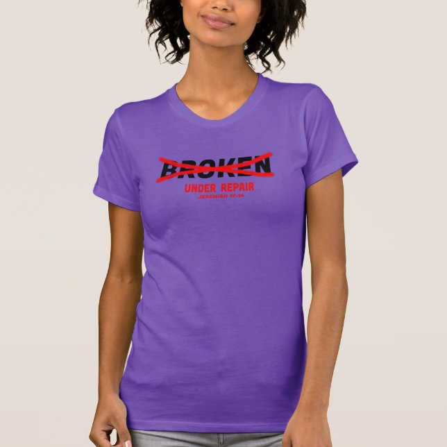 BROKEN under repair for light colour T shirts (Front)