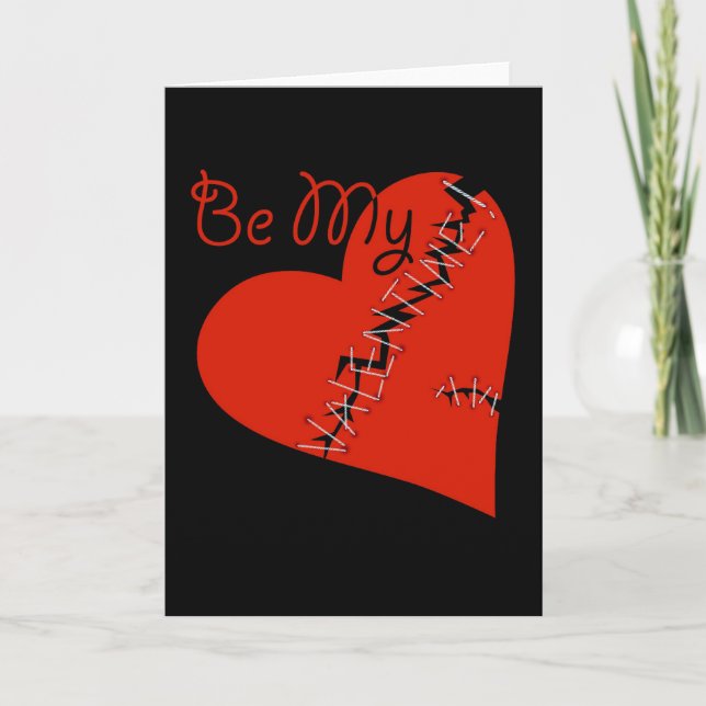 Broken Valentine's heart Holiday Card (Front)