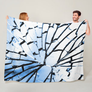 broken window fleece blanket