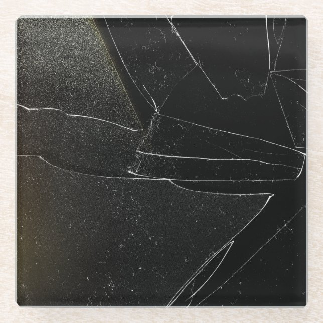 BROKEN WINDOW GLASS COASTER (Front)