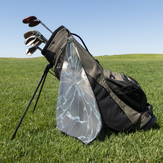 broken window golf towel (Green)