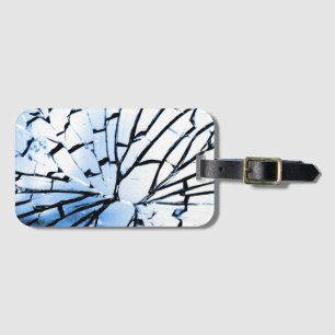 broken window luggage tag