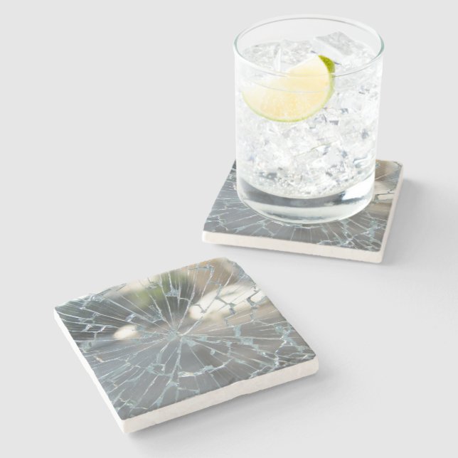 broken window stone coaster (Side)