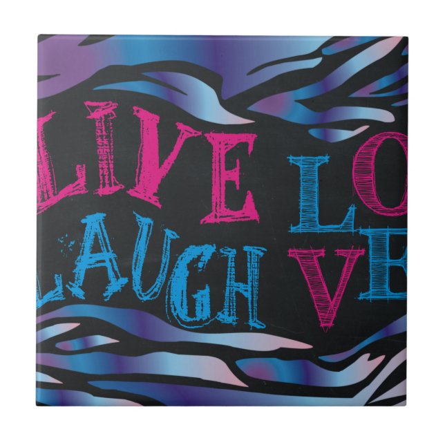 Broken Zebra Chalkboard Tile (Front)
