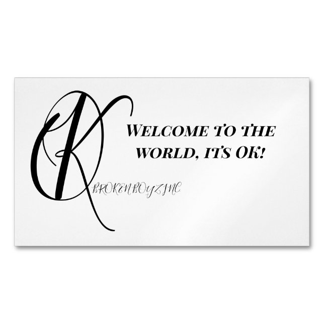 BROKENBOYZ INC. sticker Magnetic Business Card (Front)