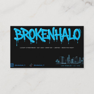 BROKENHALO Luxury Streetwear Business Card - Blue