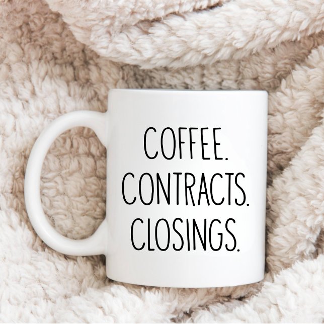 BROKER Real Estate Agent COFFEE CONTRACTS CLOSING Mug (Creator Uploaded)
