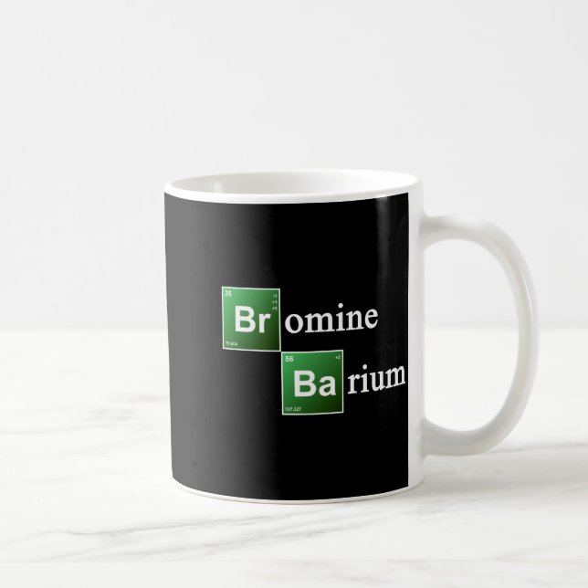 Bromine And Barium Periodic Table Chemistry Elemen Coffee Mug (Right)