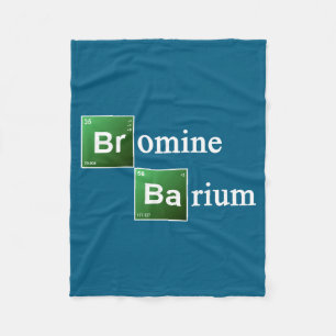 Bromine And Barium Periodic Table Chemistry Elemen Fleece Blanket