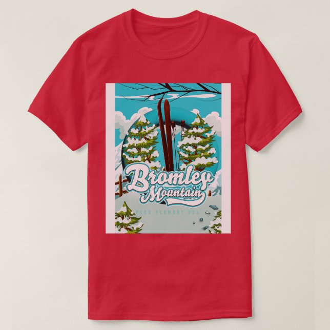 Bromley mountain peru vermont us ski landscape T-Shirt (Design Front)