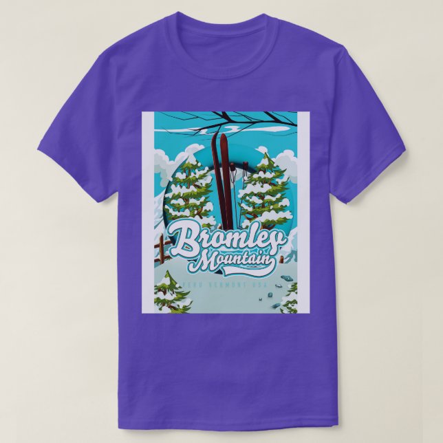 Bromley mountain peru vermont us ski landscape T-Shirt (Design Front)