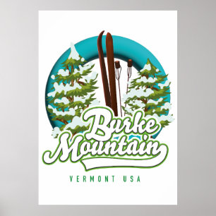 Bromley Mountain Peru Vermont US Ski logo Poster