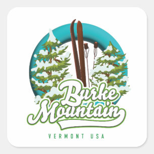 Bromley Mountain Peru Vermont US Ski logo Square S Sticker