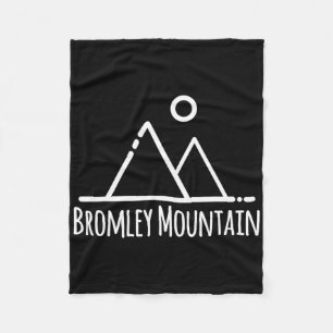 Bromley Mountain Ski Skier Skiing Camping Hiking H Fleece Blanket