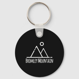 Bromley Mountain Ski Skier Skiing Camping Hiking H Key Ring
