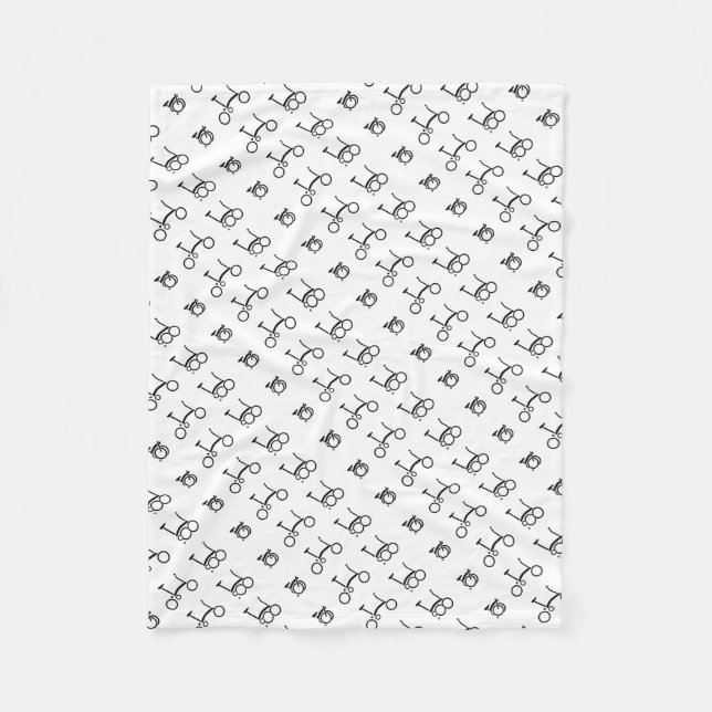 Brompton Folding Bike Bicycle Fleece Blanket (Front)