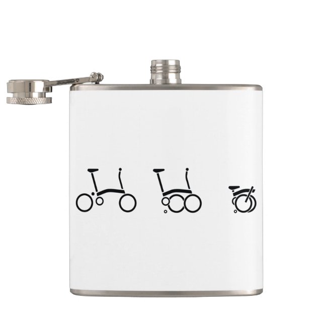 Brompton Folding Bike Bicycle Hip Flask (Opened)