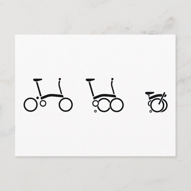 Brompton Folding Bike Bicycle Postcard (Front)