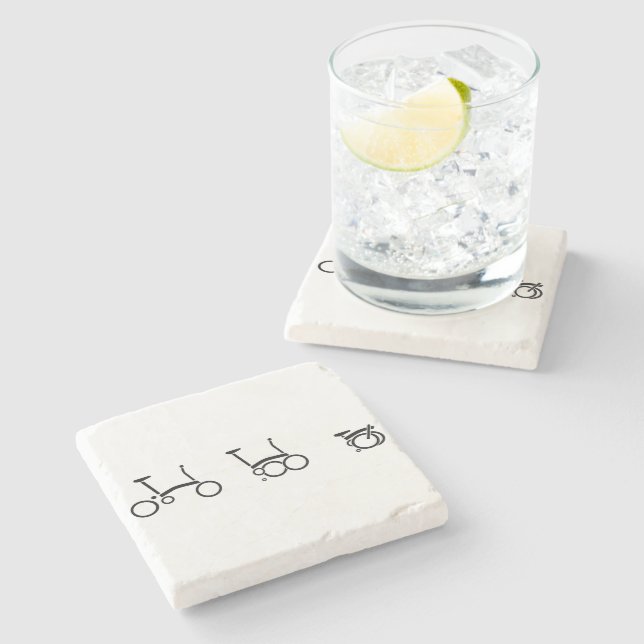 Brompton Folding Bike Bicycle Stone Coaster (Side)