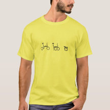 Brompton Folding Bike Bicycle Yellow Tshirt