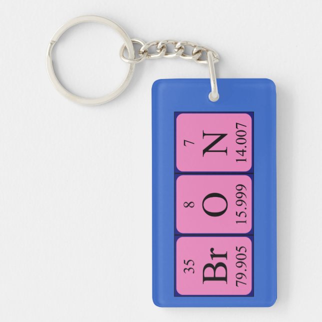 Bron periodic table name keyring (Front)