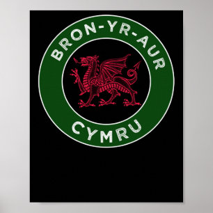 Bron-yr-aur Welsh Place Names Cymru 2 Sticker  Poster