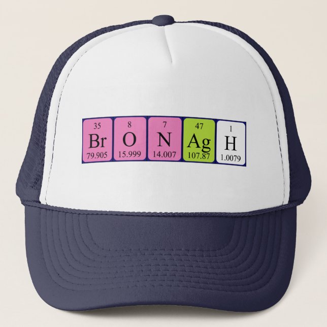 Bronagh periodic table name hat (Front)