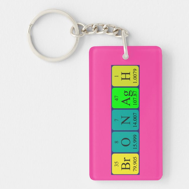 Bronagh periodic table name keyring (Front)